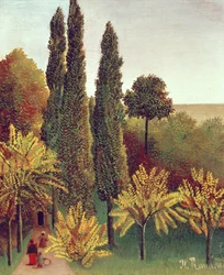 Sti i Buttes Chaumont Park, Paris, 1908
